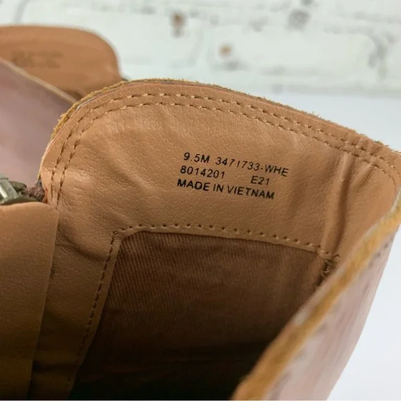 Frye Judith Double Zip Stacked Heel Ankle Bootie 9.5 - Picture 9 of 10